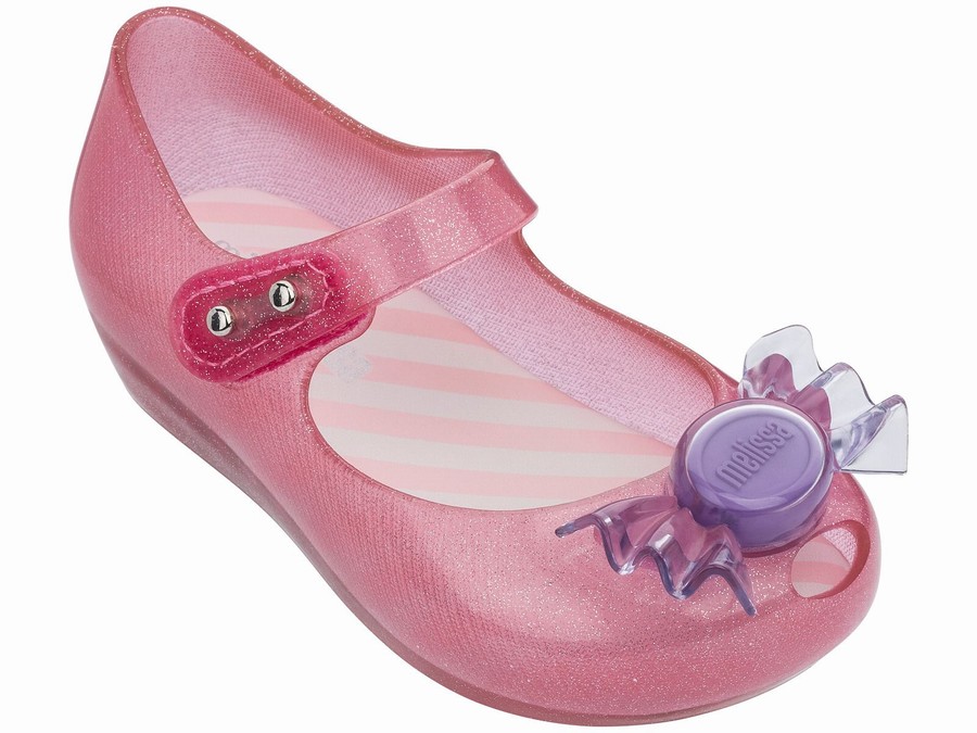 Bailarinas Mini Melissa Ultragirl Treat Glitter Bebe - Rosas - Argentina WPK-084951
